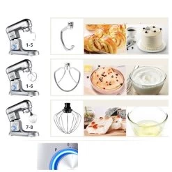 Costway 3.8 L 8-Speed Silver Stand Mixer -Home Appliance Store 331065355 AlternateImage4 l