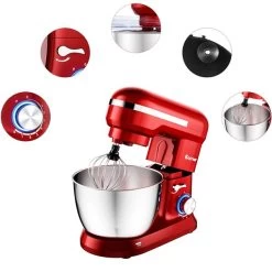 Costway 3.8 L 8-Speed Red Stand Mixer