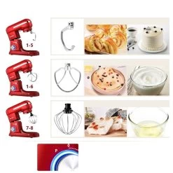 Costway 3.8 L 8-Speed Red Stand Mixer 10 Costway 3.8 L 8-Speed Red Stand Mixer -Home Appliance Store 331065359 AlternateImage3 l