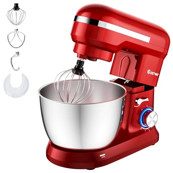 Costway 3.8 L 8-Speed Red Stand Mixer 4 Costway 3.8 L 8-Speed Red Stand Mixer - Image 2