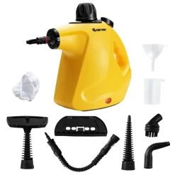 Costway 1-Speed 1050 W Multipurpose Steam Cleaner In Yellow -Home Appliance Store 331065378 MainImage 001 l