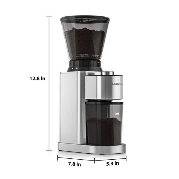 Aromaster 3.9-oz Stainless Steel Burr Coffee Grinder 6 Aromaster 3.9-oz Stainless Steel Burr Coffee Grinder - Image 4